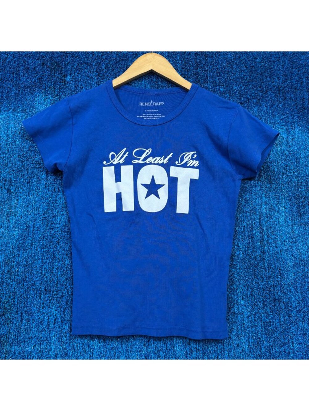 Renee Rapp At Least Im Hot Tour Blue Crop Top Size Large